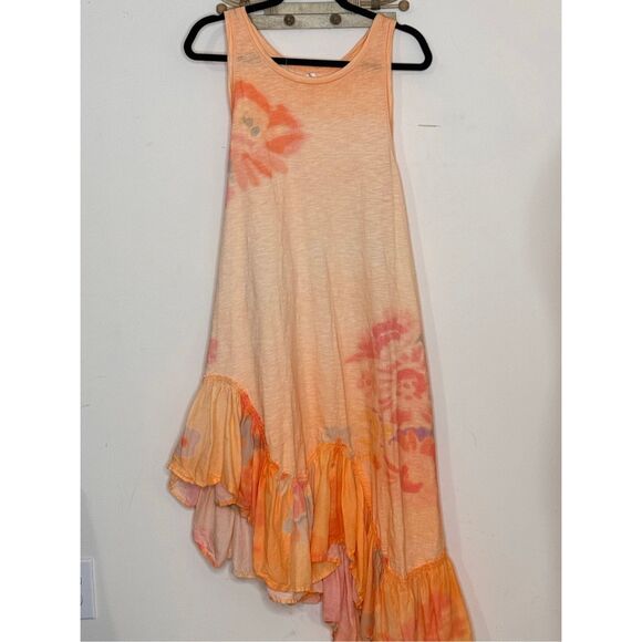 Daily Practice by Anthropologie Printed Asymmetrical Ruffle-Hem Dress M - Picture 2 of 7